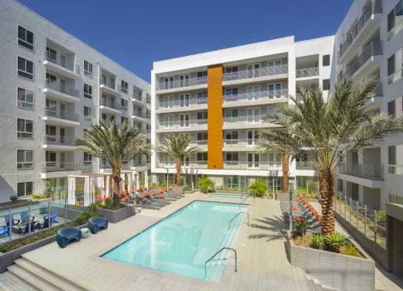 Resort Style Pool Daytime at The Q Topanga, California, 91367