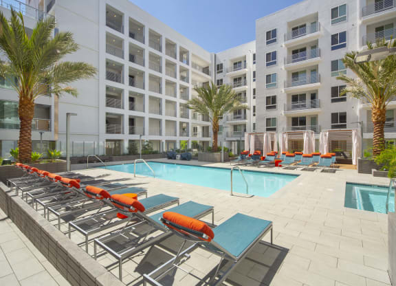 Swimming Pool With Relaxing Sundecks at The Q Topanga, Woodland Hills, 91367