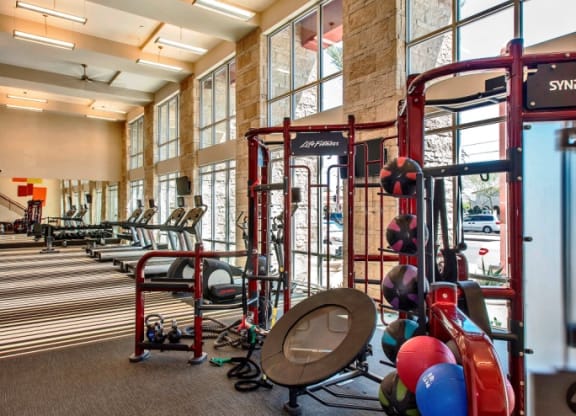 commercial fitness center at Elevation on Central Apartments, Arizona