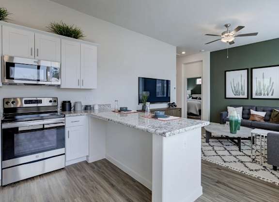 Stainless Steel Appliances and Granite Counters at Pillar Lago