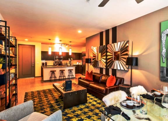 spacious living rooms at Elevation on Central Apartments, Phoenix