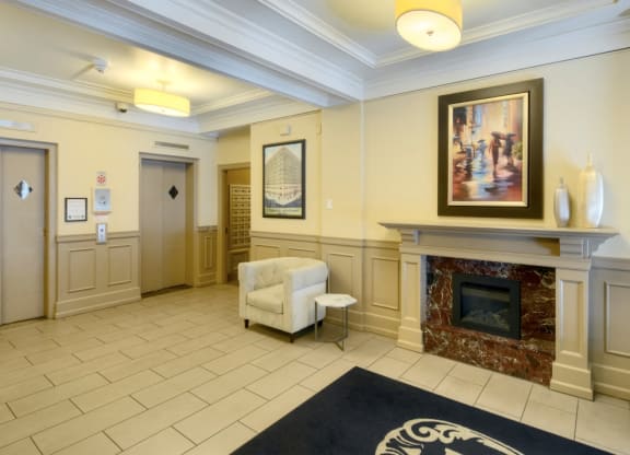 Downtown Seattle with fireplace