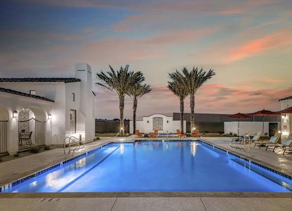 Poolside Relaxation Area at Pillar at Fountain Hills in AZ