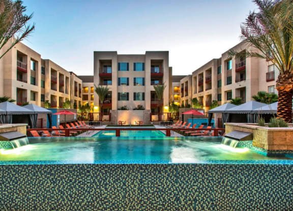 Resort pool at Elevation on Central Apartments, Phoenix