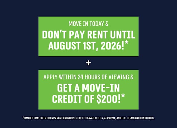 A promotional image offering a move-in credit of $200 for new residents who move in by a certain date.