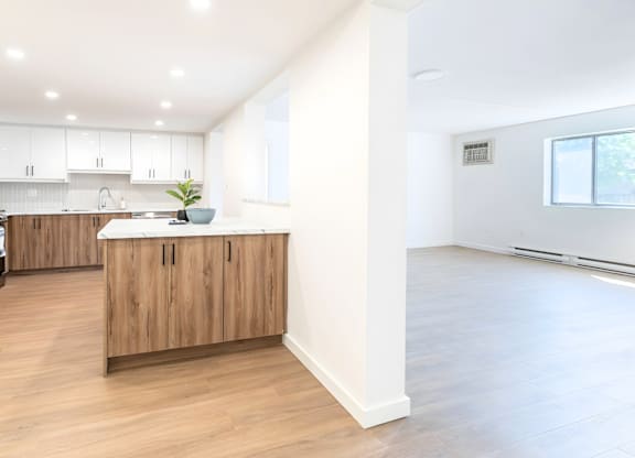 Heritage Place kitchen and living room