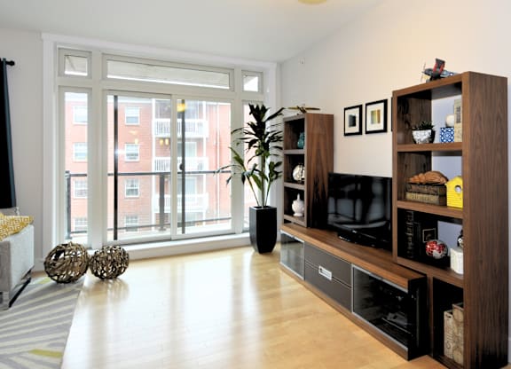 S2 Apartments Living Room Balcony
