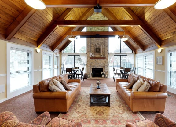 Clubhouse interior at Deercross Apartments, Cincinnati, OH, 45236