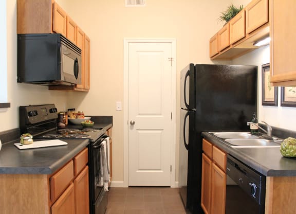 Kitchen with appliances at Residences at Northgate Crossing, Ohio, 43235