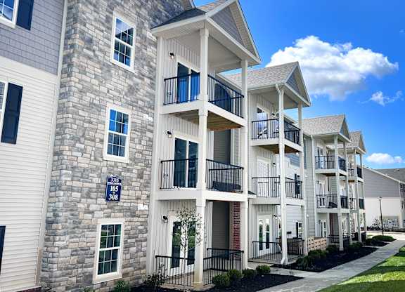 Apartment Building with Balconies at Hebron Station Apartments, Hebron