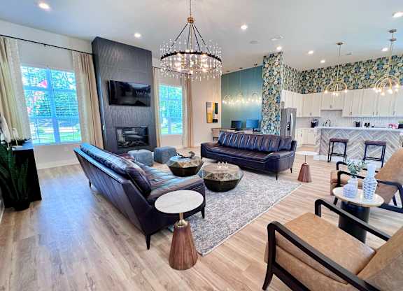 Contemporary Lobby Area at Hebron Station Apartments, Hebron, KY, 41048