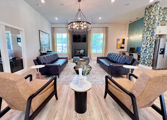 Clubhouse Living Space at Hebron Station Apartments, Hebron