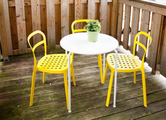 Dining table and chair at Miamisburg by the Mall, Miamisburg, OH