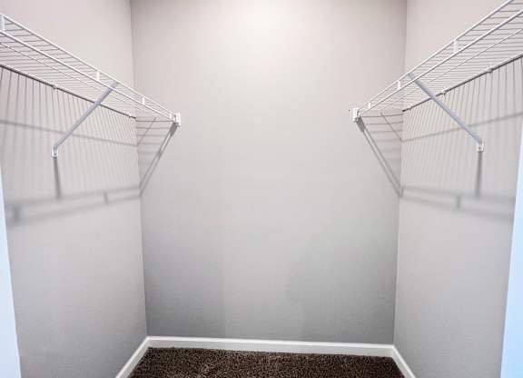 Empty Walk-In Closet at Hebron Station Apartments, Kentucky