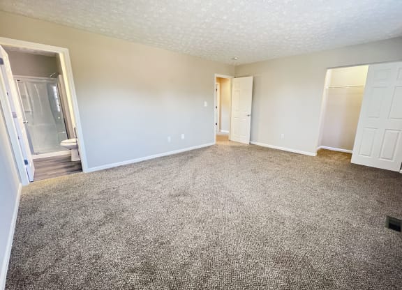 Beige Carpet In Bedroom  at Revere Village Apartments, Ohio, 45458