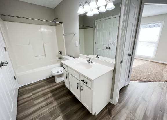Bathroom With Vanity Lights at Hartland Place, Lexington, KY, 40517
