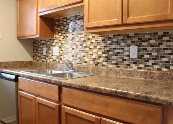 renovated kitchen at Hunter's Creek Apartments, Cincinnati