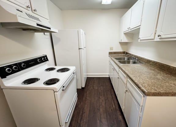 Kitchen With Custom Maple Cabinetry  at Barkley Ridge Apartments, Southgate, Kentucky