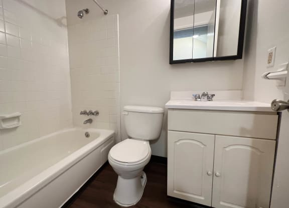 Large Soaking Tub With Tile Backslash  at Concord Woods Apartments, Ohio