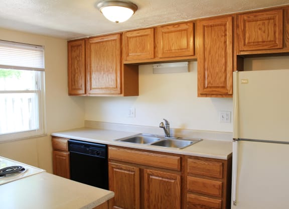 Wooden cabinets in kitchen at Miamisburg by the Mall, Miamisburg, 45342