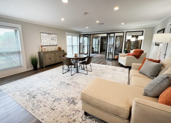 Leasing Office table chair at Deercross Apartments, Ohio