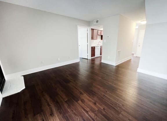 an empty living room with hardwood floors at 450 on Keeneland, Richmond, KY