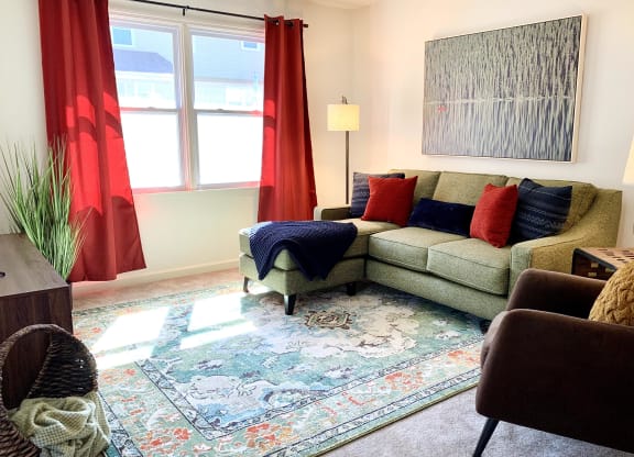 Modern Living Room at Hartland Place, Lexington, KY, 40517