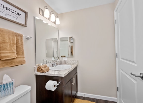 Parkway Trails: The Metro 2 Bed, 2 Bath, Model Bathroom at Parkway Trails, Florence, KY