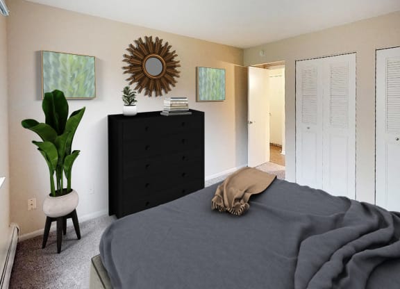 Bedroom at Crown Pointe Apartments, Covington