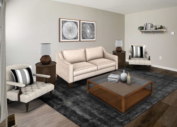 Living room with tv and couch at Miamisburg by the Mall, Miamisburg, 45342