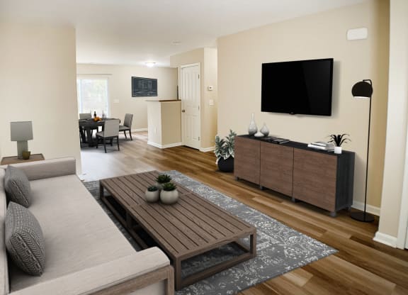 Modern Living Area at The Residences at Liberty Crossing, Columbus, Ohio