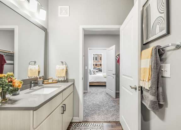 Bathroom area at Meeder Flats Apartment Homes, Pennsylvania