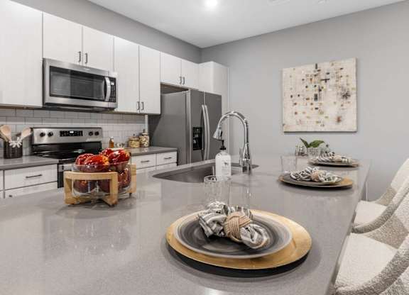Large islands... perfect for prepping and entertainment.  at Meeder Flats Apartment Homes, Cranberry Township, PA