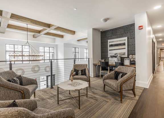Living room at Meeder Flats Apartment Homes, Cranberry Township, Pennsylvania