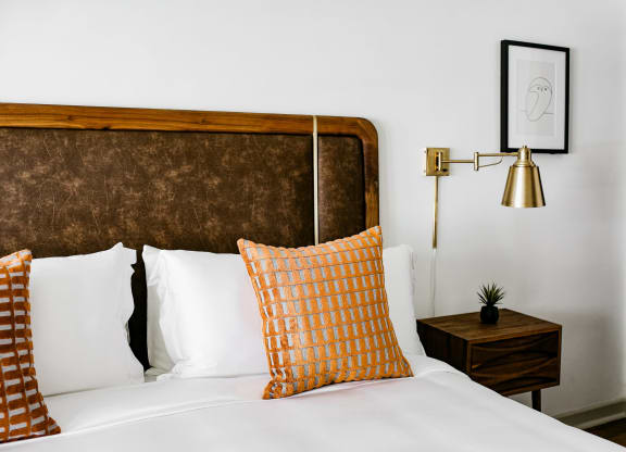 Comfortable Bedroom at The James Hollywood, Los Angeles, CA 90028