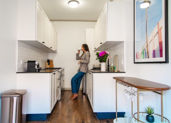Fully Equipped Kitchen at The James Hollywood, Los Angeles, CA 90028