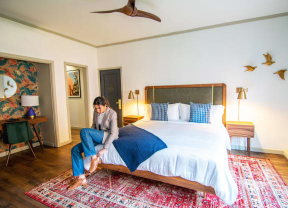 Bedroom With Adequate Storage at The James Hollywood, Los Angeles, CA 90028