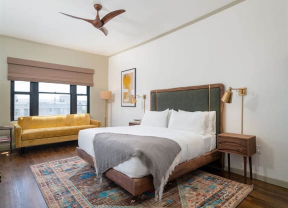 Ceiling Fans In All Bedrooms To Keep You Cool And Energy Efficient at The James Hollywood, Los Angeles, CA 90028
