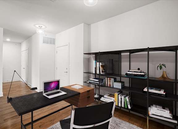 A private study / work room at The Mirabelle Luxury Apartments in Kansas City, MO.