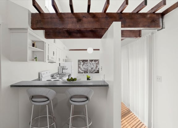 Kitchen at Bremerton Park Apartments in Prairie Village, Kansas