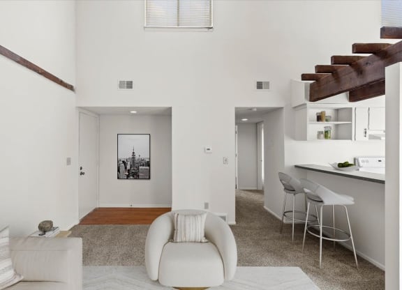 Living Room at Bremerton Park Apartments in Prairie Village, Kansas