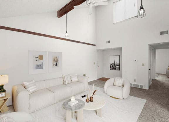 Living Room at Bremerton Park Apartments in Prairie Village, Kansas
