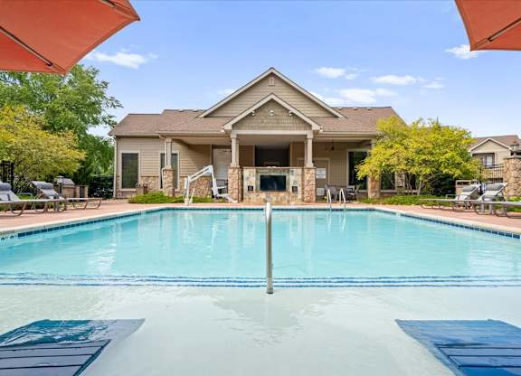 Classic Pool view at Stonepost Ranch Apartments, Overland Park, Kansas