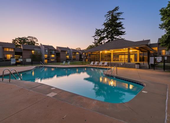 Large outdoor swimming pool at Bremerton Park Apartment Homes , Prairie Village, KS, 66204