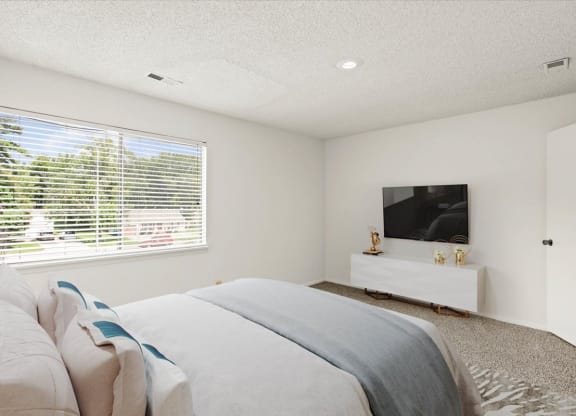 Bedroom at Bremerton Park Apartments in Prairie Village, Kansas
