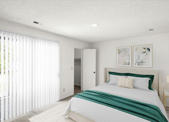 Bedroom at Bremerton Park Apartments in Prairie Village, Kansas