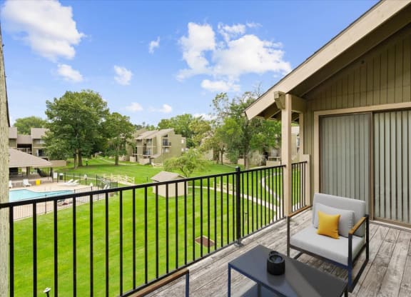 Apartment Balcony at Bremerton Park Apartments in Prairie Village, Kansas