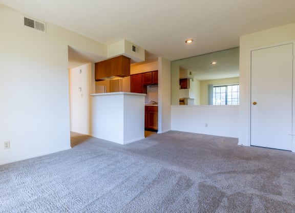Unfurnished living room at Coventry Oaks Apartments, Overland Park, Kansas