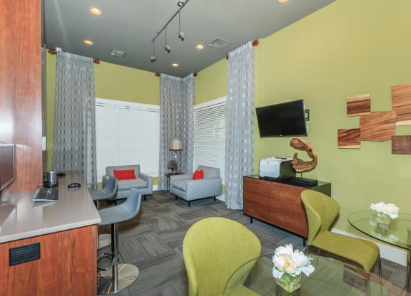 Living room area decor at Creekside Apartments, Overland Park, KS, 66213