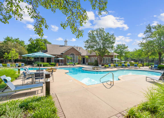 our apartments offer a swimming pool at Creekside, Overland Park, KS